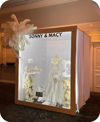 Illuminated Vogue Magazine Photo Booth Box Setup