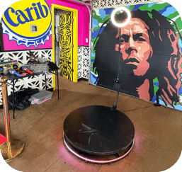360 Video Photo Booth Experience with LED Ring Light